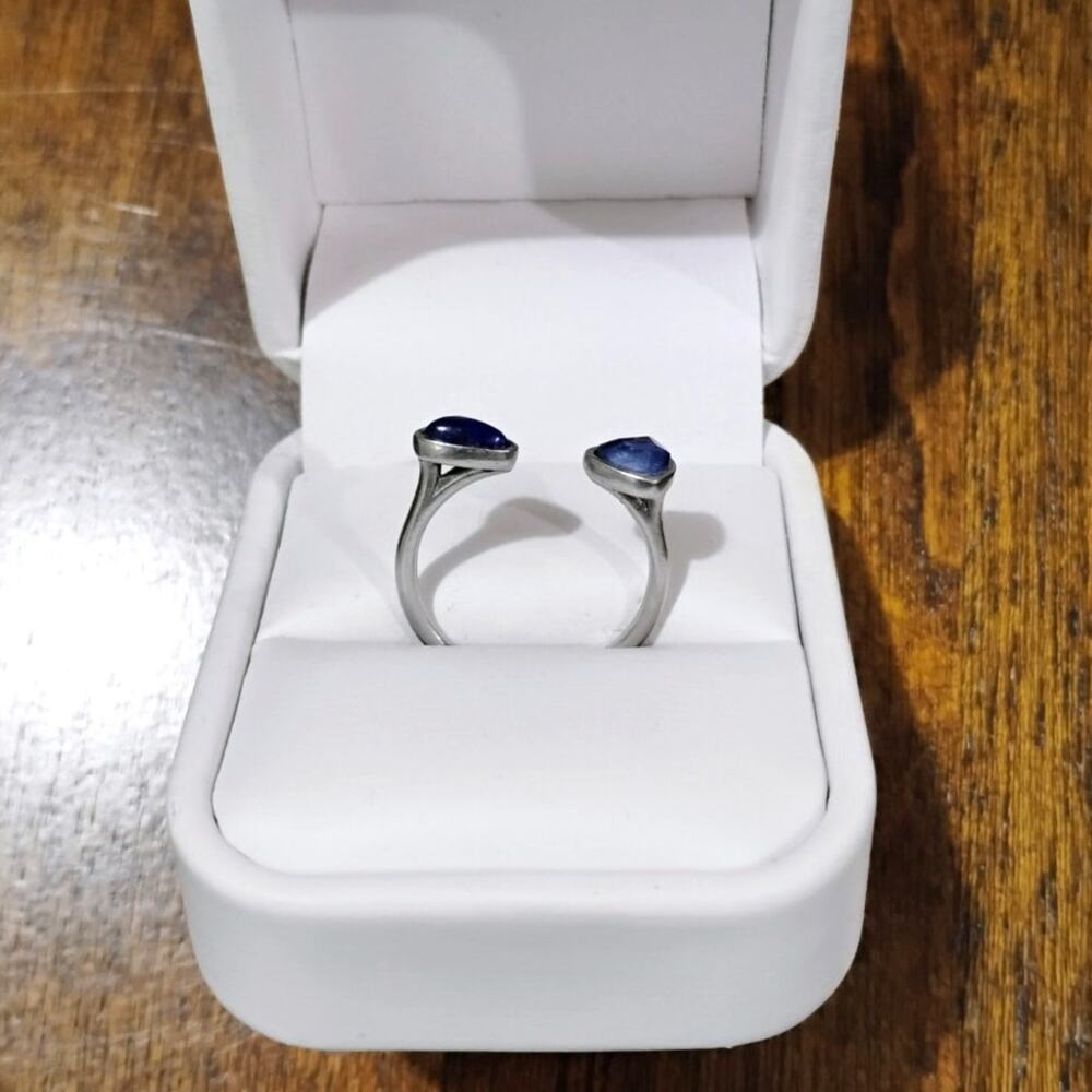 Kendra Scott Open Ring Stamped Blue Stones